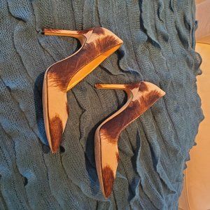 Manolo Blahnik BB Fabric Cream and Brown